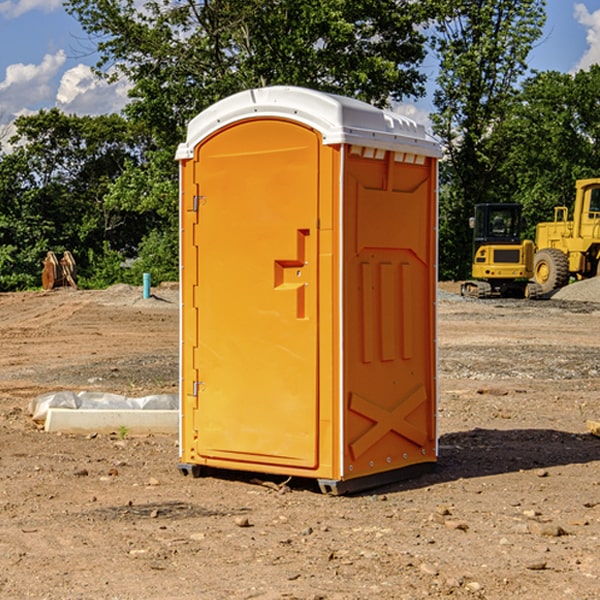 how often are the porta potties cleaned and serviced during a rental period in Marland Oklahoma